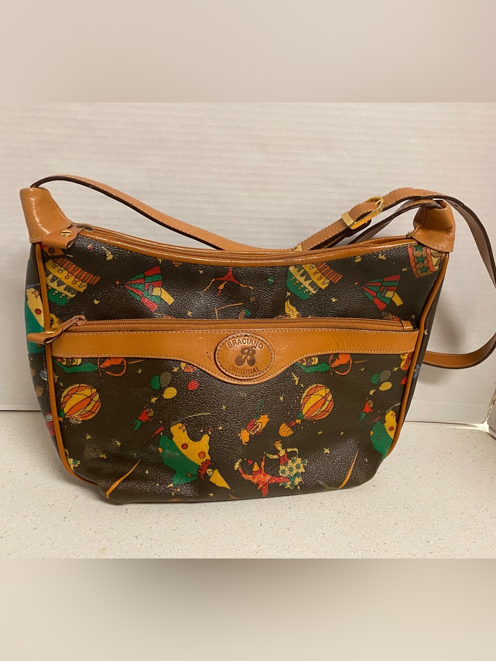 Vintage Braciano Original Circus Themed Bag